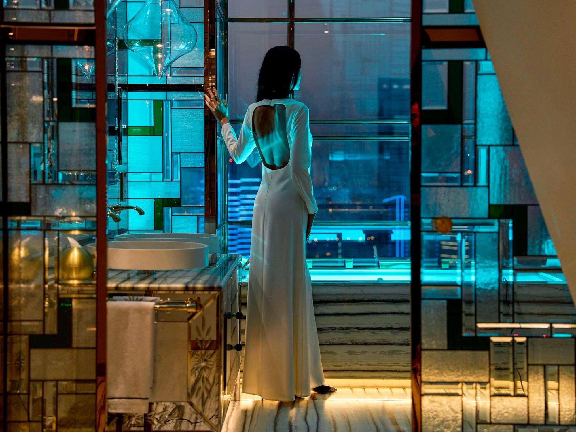 Fairmont Doha Hotell Lusail Exteriör bild The interior of the hotel